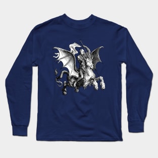 Superior Demon On Serpent Holding A Standard Vector Art Long Sleeve T-Shirt